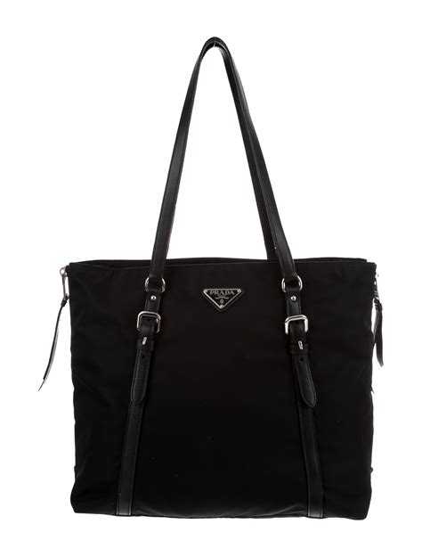 prada black tessuto tote